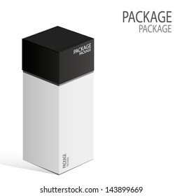 Package white box design 2, vector illustration