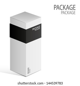 Package white box design 2, vector illustration