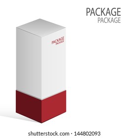 Package white box design 2, vector illustration