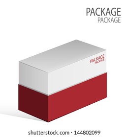 Package white box design 2, vector illustration