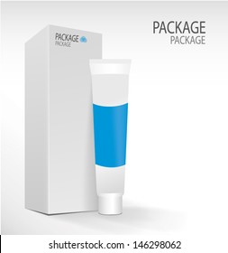 Package white box design 2, vector illustration 