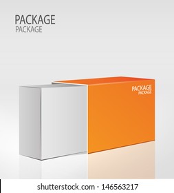 Package white box design 2, vector illustration 