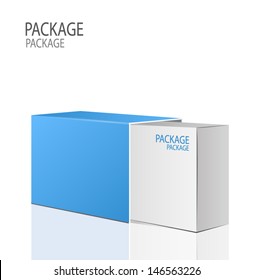 Package white box design 2, vector illustration 