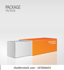 Package white box design 2, vector illustration