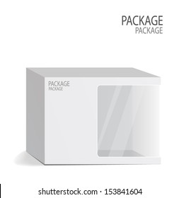 Package white box design 2, vector illustration 