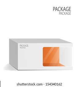 Package white box design 2, vector illustration 