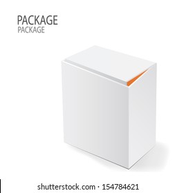 Package white box design 2, vector illustration 