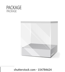 Package white box design 2, vector illustration 