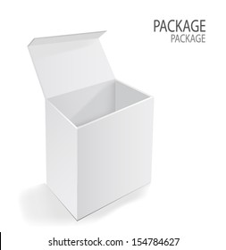 Package white box design 2, vector illustration 