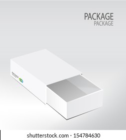 Package white box design 2, vector illustration 