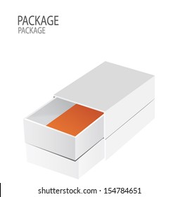Package white box design 2, vector illustration 