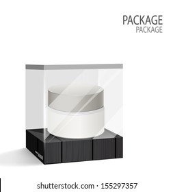 Package white box design 2, vector illustration 