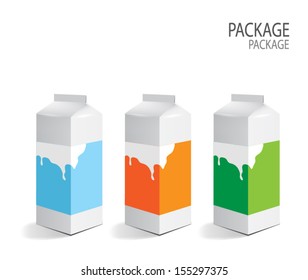 Package white box design 2, vector illustration 