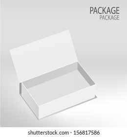 Package white box design 2, vector illustration 
