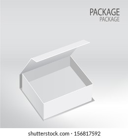 Package white box design 2, vector illustration 