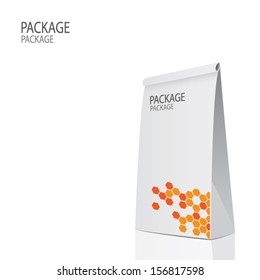 Package white box design 2, vector illustration 