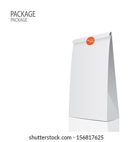 Package white box design 2, vector illustration 