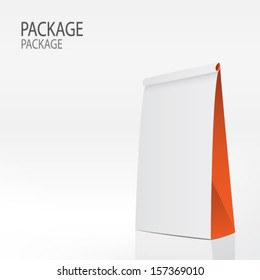 Package white box design 2, vector illustration 