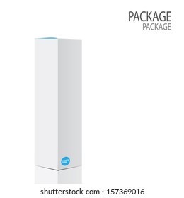 Package white box design 2, vector illustration 