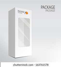 Package white box design 2, vector illustration 