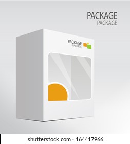 Package white box design 2, vector illustration