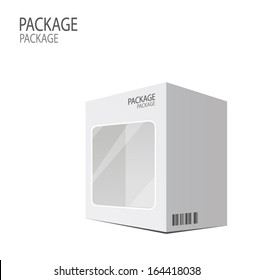 Package white box design 2, vector illustration