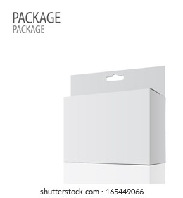 Package white box design 2, vector illustration 