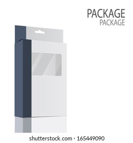 Package white box design 2, vector illustration 