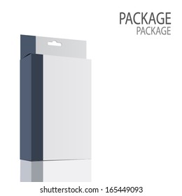 Package white box design 2, vector illustration 