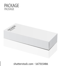 Package white box design 2, vector illustration