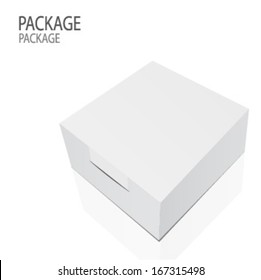 Package white box design 2, vector illustration