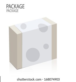 Package white box design 2, vector illustration 