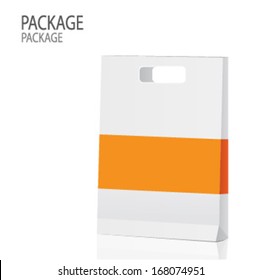 Package white box design 2, vector illustration 