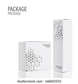Package white box design 2, vector illustration 