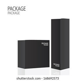 Package white box design 2, vector illustration 