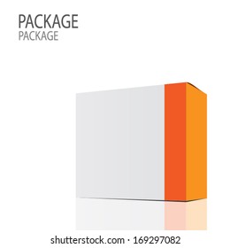 Package white box design 2, vector illustration 