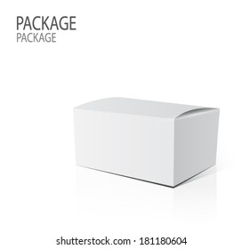 Package white box design 2, vector illustration