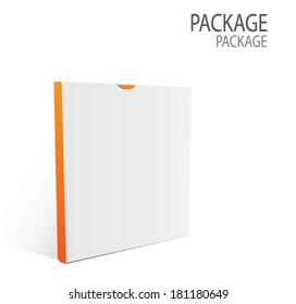 Package white box design 2, vector illustration