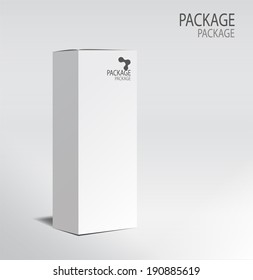 Package white box design 2, vector illustration