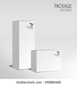 Package white box design 2, vector illustration
