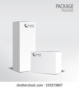 Package white box design 2, vector illustration