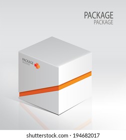 Package white box design 2, vector illustration