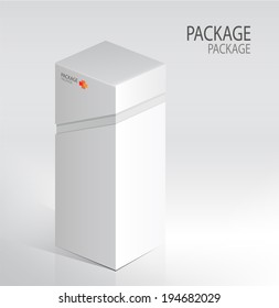 Package white box design 2, vector illustration