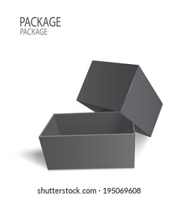 Package white box design 2, vector illustration