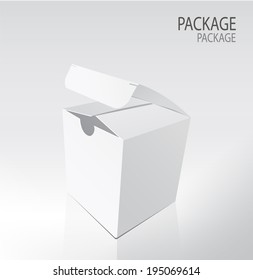 Package white box design 2, vector illustration