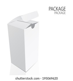 Package white box design 2, vector illustration