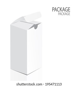 Package white box design 2, vector illustration