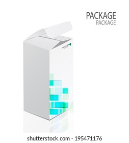 Package white box design 2, vector illustration