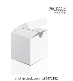 Package white box design 2, vector illustration