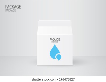 Package white box design 2, vector illustration